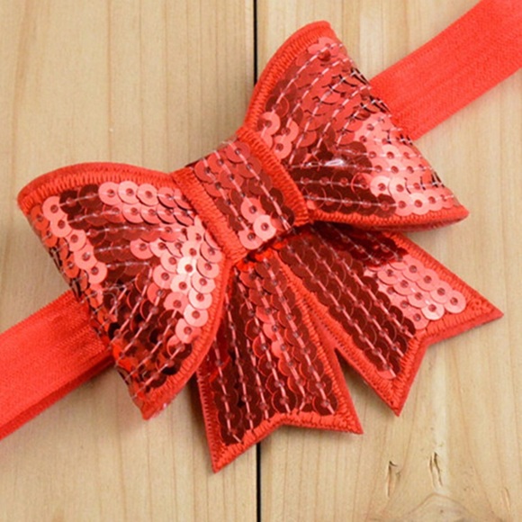 10 + 2FREE Sparkly Sequins Bow Headbands for Baby/Toddlers/Girls - Picture 10 of 16